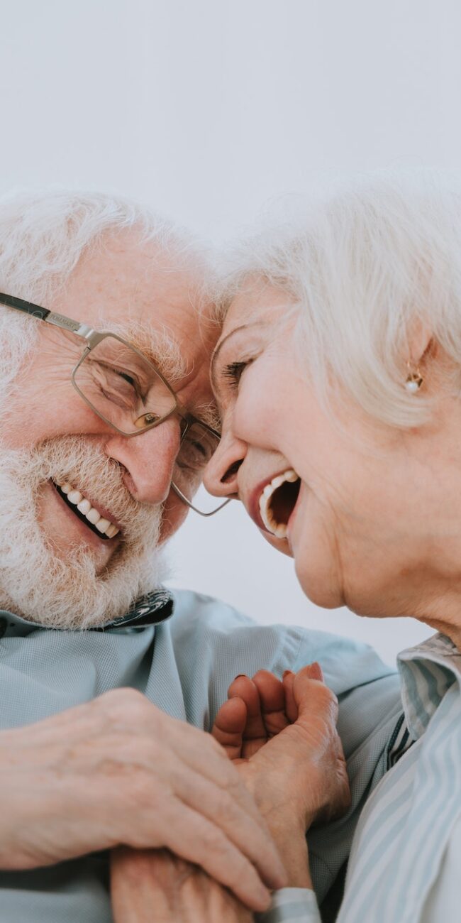 Elderly couple in love
